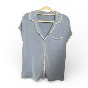 Eberjey Frida Whipstich Pajama Set Top – Size Small